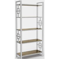 Стеллаж Hype Mebel Квадро 50x170 (белый/дуб галифакс олово) - Изображение №1 — Chaika Market