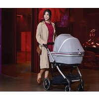 Универсальная коляска CAM Milano (2 в 1, темно-серые полосы/рама ART805T-V90S) - Изображение №7 — Chaika Market