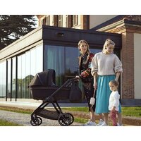 Универсальная коляска CAM Milano (2 в 1, темно-серые полосы/рама ART805T-V90S) - Изображение №6 — Chaika Market