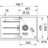 Кухонная мойка Franke Centro CNG 611/211-78 Fragranite 114.0639.684 (черный матовый) - Изображение №2 — Chaika Market
