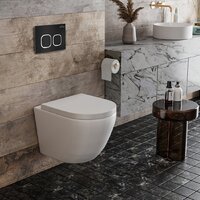 Унитаз подвесной Roxen Antares One Rimless 6 в 1 StounFix Dual Fresh 543489 (кнопка: черный матовый) - Изображение №9 — Chaika Market