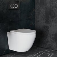 Унитаз подвесной Roxen Antares One Rimless 6 в 1 StounFix Dual Fresh 543489 (кнопка: черный матовый) - Изображение №10 — Chaika Market