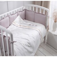 Детский комплект постельного белья Perina Toys Sateen Collection ТСК6-01.1 6 предметов (серый) — Chaika Market