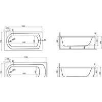 Ванна Polimat Classic 170x75 (c ножками) - Изображение №3 — Chaika Market