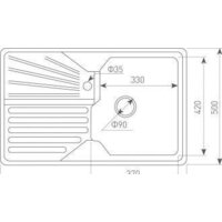 Кухонная мойка Zigmund & Shtain Kaskade 800 (молодое шампанское) - Изображение №3 — Chaika Market