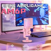 Проводной микрофон FIFINE AM6 (розовый) — Chaika Market