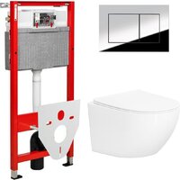 Унитаз подвесной Lauter Sulzdorf + TECE Kit 9400412 (белый с микролифтом) — Chaika Market