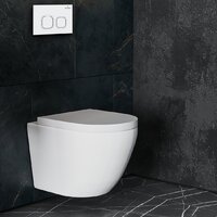 Унитаз подвесной Roxen Antares в комплекте с инсталляцией StounFix Dual Fresh 6 в 1 533876 (кнопка: белый глянец) - Изображение №9 — Chaika Market