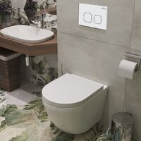 Унитаз подвесной Roxen Antares в комплекте с инсталляцией StounFix Dual Fresh 6 в 1 533876 (кнопка: белый глянец) - Изображение №7 — Chaika Market