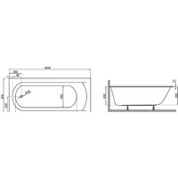Ванна Polimat Classic Slim 180x80 (c ножками) - Изображение №3 — Chaika Market