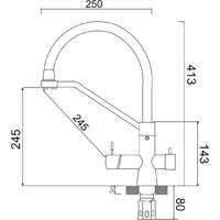 Смеситель РМС SUS127G-016F-015 - Изображение №2 — Chaika Market
