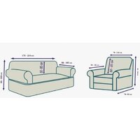 Комплект чехлов для дивана и кресла Mio Tesoro Комфорт жаккард Люкс 10018/1444 - Изображение №2 — Chaika Market