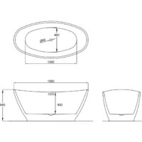 Ванна Polimat Mango 150x75 00518 (белый) - Изображение №4 — Chaika Market