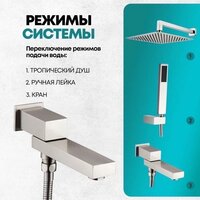Душевая система  Grocenberg GB5089NK-1 (никель) - Изображение №10 — Chaika Market