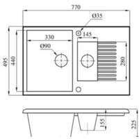 Кухонная мойка БелЭворс Forma R + смеситель W74004-2 + дозатор L405F (черный) - Изображение №9 — Chaika Market