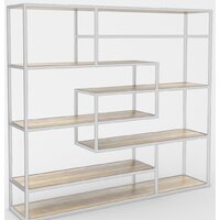 Стеллаж Hype Mebel Зиг-Заг 200x150 (белый/древесина белая) - Изображение №1 — Chaika Market