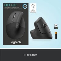 Вертикальная мышь Logitech Lift Left (графит) - Изображение №7 — Chaika Market