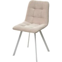 Стул M-City Ричи 688M05746 (H-06 бежевый велюр/белый) — Chaika Market