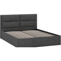 Кровать Трия Глосс универсальный тип 1 160x200 (микровелюр Wellmart Graphite) - Изображение №2 — Chaika Market