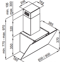 Кухонная вытяжка MAUNFELD Aurora 60 (черный матовый) - Изображение №3 — Chaika Market