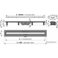 Трап/канал Alcadrain APZ19-750 - Изображение №3 — Chaika Market