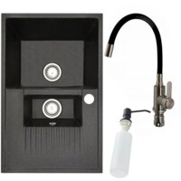 Кухонная мойка БелЭворс Forma L + смеситель W74004-2 + дозатор L405F (черный) — Chaika Market