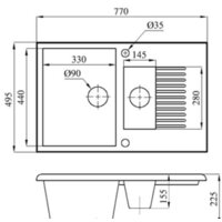Кухонная мойка БелЭворс Forma L + смеситель W74004-2 + дозатор L405F (черный) - Изображение №9 — Chaika Market