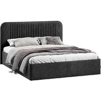 Кровать Трия Тиффани Тип 1 c ПМ и заглушиной 160x200 (микровелюр Wellmart Graphite) — Chaika Market