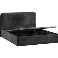 Кровать Трия Тиффани Тип 1 c ПМ и заглушиной 160x200 (микровелюр Wellmart Graphite) - Изображение №3 — Chaika Market