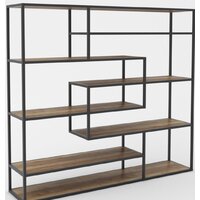 Стеллаж Hype Mebel Зиг-Заг 170x150 (черный/дуб галифакс олово) — Chaika Market