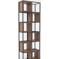 Стеллаж Hype Mebel Грос-2 70x210 (черный/дуб галифакс олово) — Chaika Market