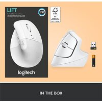 Вертикальная мышь Logitech Lift (белый) - Изображение №7 — Chaika Market
