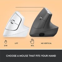 Вертикальная мышь Logitech Lift (белый) - Изображение №8 — Chaika Market