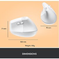 Вертикальная мышь Logitech Lift (белый) - Изображение №9 — Chaika Market