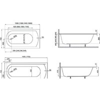 Ванна Polimat Classic Slim 150x70 (c ножками) - Изображение №3 — Chaika Market