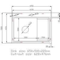 Кухонная мойка Stellar S6550NB-TU-L (нано черный, с доской) - Изображение №23 — Chaika Market