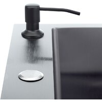 Кухонная мойка Stellar S6550NB-TU-L (нано черный, с доской) - Изображение №20 — Chaika Market