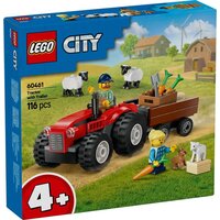 Конструктор LEGO City 60461 Красный фермерский трактор с прицепом и овцами — Chaika Market
