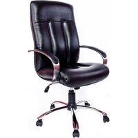 Офисное кресло Деловая обстановка Даллас Хром СХН кожа (черный) — Chaika Market