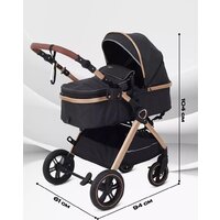 Универсальная коляска Rant Basic Roller Gold RA161 (2 в 1, black) - Изображение №3 — Chaika Market