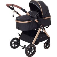 Универсальная коляска Rant Basic Roller Gold RA161 (2 в 1, black) — Chaika Market