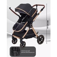 Универсальная коляска Rant Basic Roller Gold RA161 (2 в 1, black) - Изображение №6 — Chaika Market