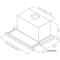 Кухонная вытяжка Jetair Betta 60/GR/BK GL (PRF0099697) - Изображение №3 — Chaika Market