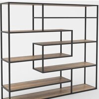 Стеллаж Hype Mebel Зиг-Заг 170x150 (черный/дуб галифакс натуральный) — Chaika Market