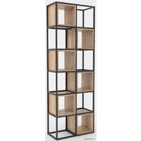 Стеллаж Hype Mebel Грос-2 70x210 (черный/дуб галифакс натуральный) — Chaika Market