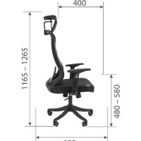 Офисное кресло CHAIRMAN CH563 (черный пластик/черный) - Изображение №5 — Chaika Market