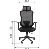 Офисное кресло CHAIRMAN CH563 (черный пластик/черный) - Изображение №4 — Chaika Market