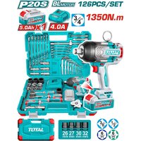 Гайковерт Total THKTHP31262 (с 1-им АКБ, кейс, набор инструментов) — Chaika Market