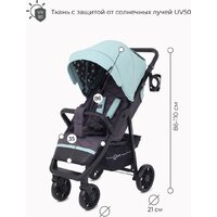 Коляска прогулочная «книга» Rant Vega Star 2022 RA057 (ocean green) - Изображение №14 — Chaika Market