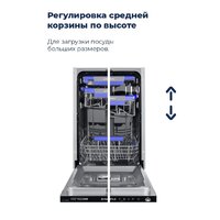 Встраиваемая посудомоечная машина MAUNFELD MLP-08IMRO - Изображение №37 — Chaika Market